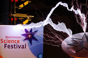 Sparks fly from the MSF logo