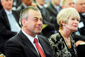 Colin Smith from Rolls-Royce and Professor Dame Nancy Rothwell at UTC launch