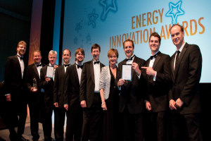 Professor Simon Rowland, fifth from right, with the other award winners