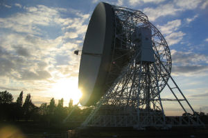 The world-famous Lovell Telescope at Jodrell Bank