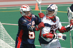 Andrew Ellison in action for England against the USA