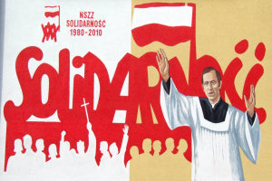 Poster showing 30 year anniversary of Solidarity union