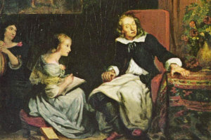 Milton and his daughters
