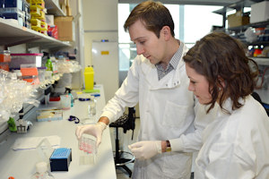 Dr John Grainger with postdoc Tovah Shaw