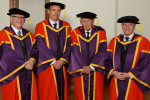 Prof Edward Gregson, Sir Tim Berners-Lee, Sir Bernard Lovell, Edwin Davies