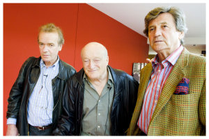 Left to right: Professor Martin Amis. Al Alvarez and Melvyn Bragg