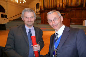 Professor Bill Lionheart (left) with Dr Chris Gibson