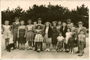 Mr Fletcher with Guernsey children he gave presents to