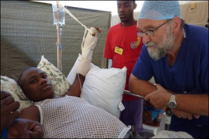 Professor Tony Redmond at work in Haiti