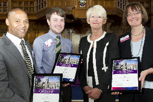 L to R: Lenox Green, Jack Burke, the President and Estelle Goodwin