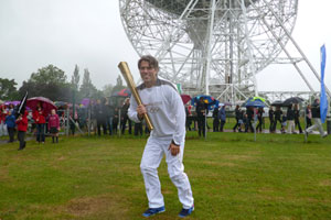 John Bishop with the Olympic torch