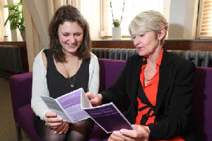 General Secretary Letty Newton with the President and Vice-Chancellor