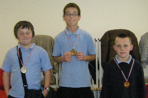 L to R; James Collier (silver), Stephen Sheridan (gold), Kane Stockley (bronze)