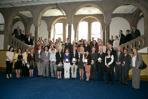 The 2012 Distinguished Achievement Awards winners with the President and VC