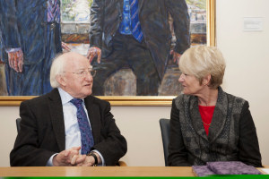 President Michael D Higgins and Professor Dame Nancy Rothwell