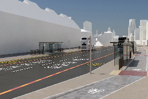 How Dutch-style cycle lanes on Oxford Road could look.