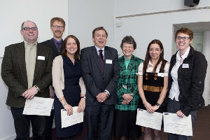 Teaching Excellence Award winners with Prof Clive Agnew  and Prof Kersti Borjars