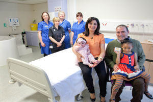 Dr David Penney and family and the maternity ward team