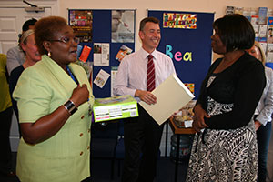 Liz Aniteye, David Barker and Beatrice Mayo