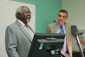 Dr Julius Garvey with Professor Aneez Esmail
