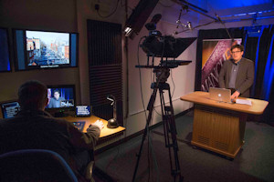 TV studio for presentation capture