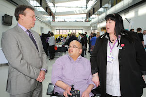 Professor Clive Agnew, Dr Hamied Haroon and Melanie Sharpe at the conference