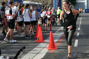 Rowena competing in the ITU World Triathlon Cape Town in April 2014