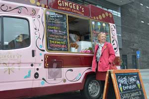 Alison Aucott at ice cream van