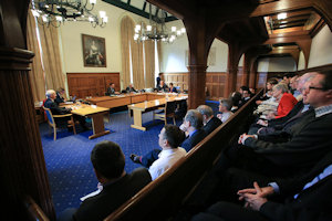 House of Commons Transport Select Committee in Whitworth Hall