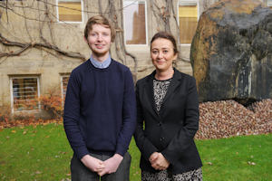 Apprentice Liam Walsh and his manager Amanda Grimshaw