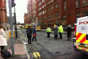 Sackville Street has been cordoned off by police