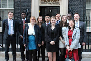 The prize winners at 10 Downing Street
