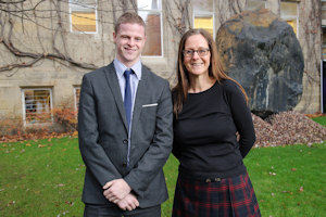 Apprentice Nathan Mannion with line manager Sam Roberts