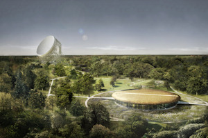 An artist's impression of the new 'First Light' Pavilion at Jodrell Bank