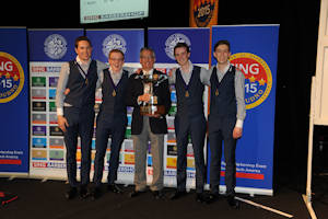 Tagline receive the BABS National Quartet Champion's Trophy