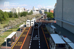 Artist's impression of Oxford Road changes
