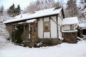 Cottages in the snow