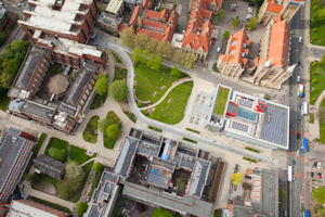 Aerial view of the University campus 