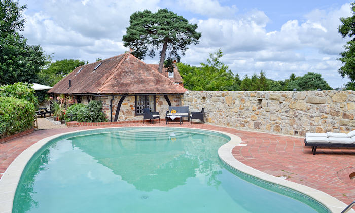 cottage and swimming pool