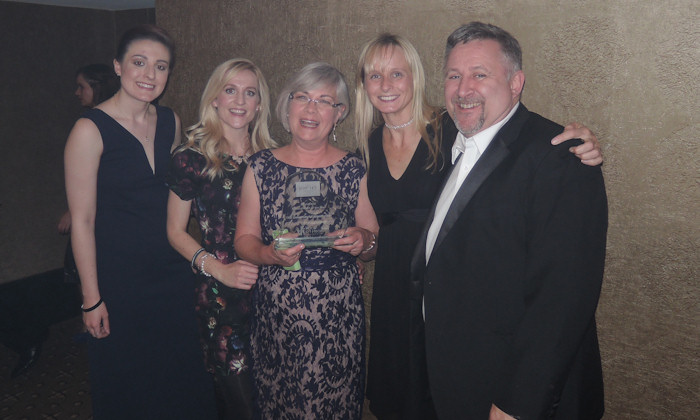 Janet Makin and colleagues with HeartSafe award