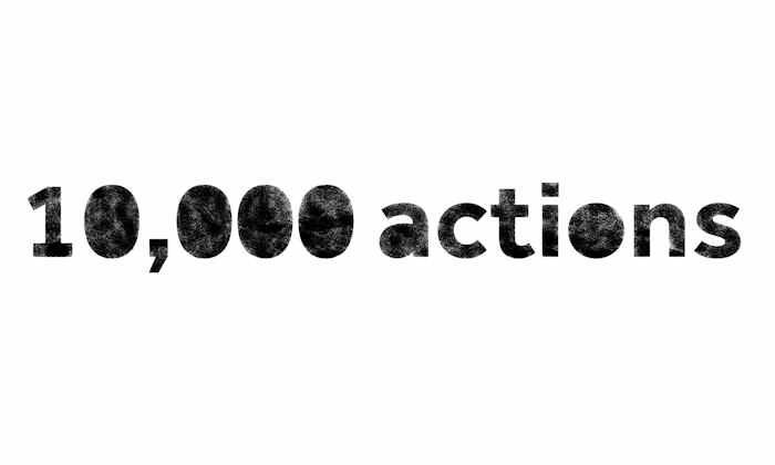 10,000 Actions logo