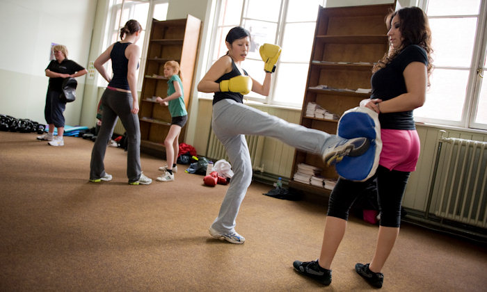 Kick boxing class