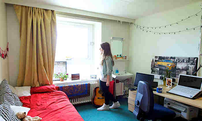 Student in hall of residence