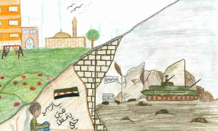Drawing by a Syrian child