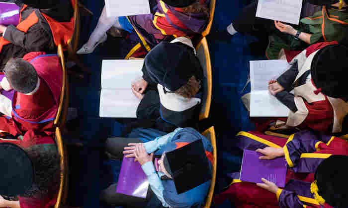 Graduation hall from above