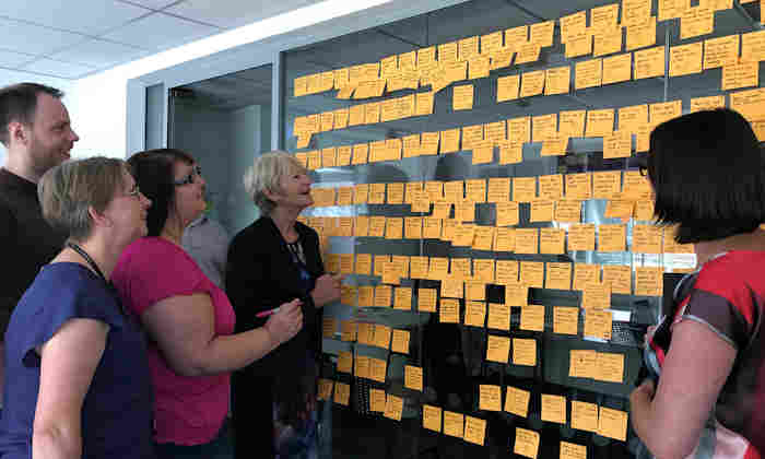 Professor Nancy Rothwell meets staff