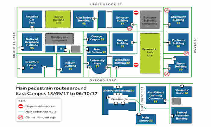 Map of dismount signs