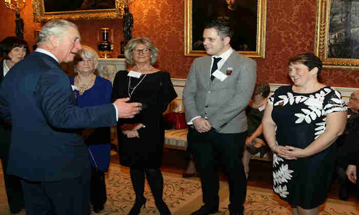 Sally Shelmerdine meeting HRH The Prince of Wales