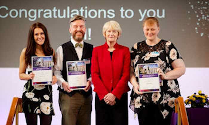 Charlotte Auty (left) and Sean Pert (second left)