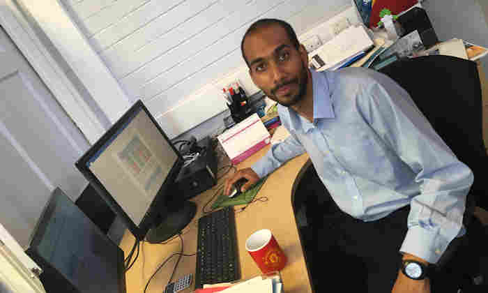 Sami Karamalla-Gaiballa at his desk